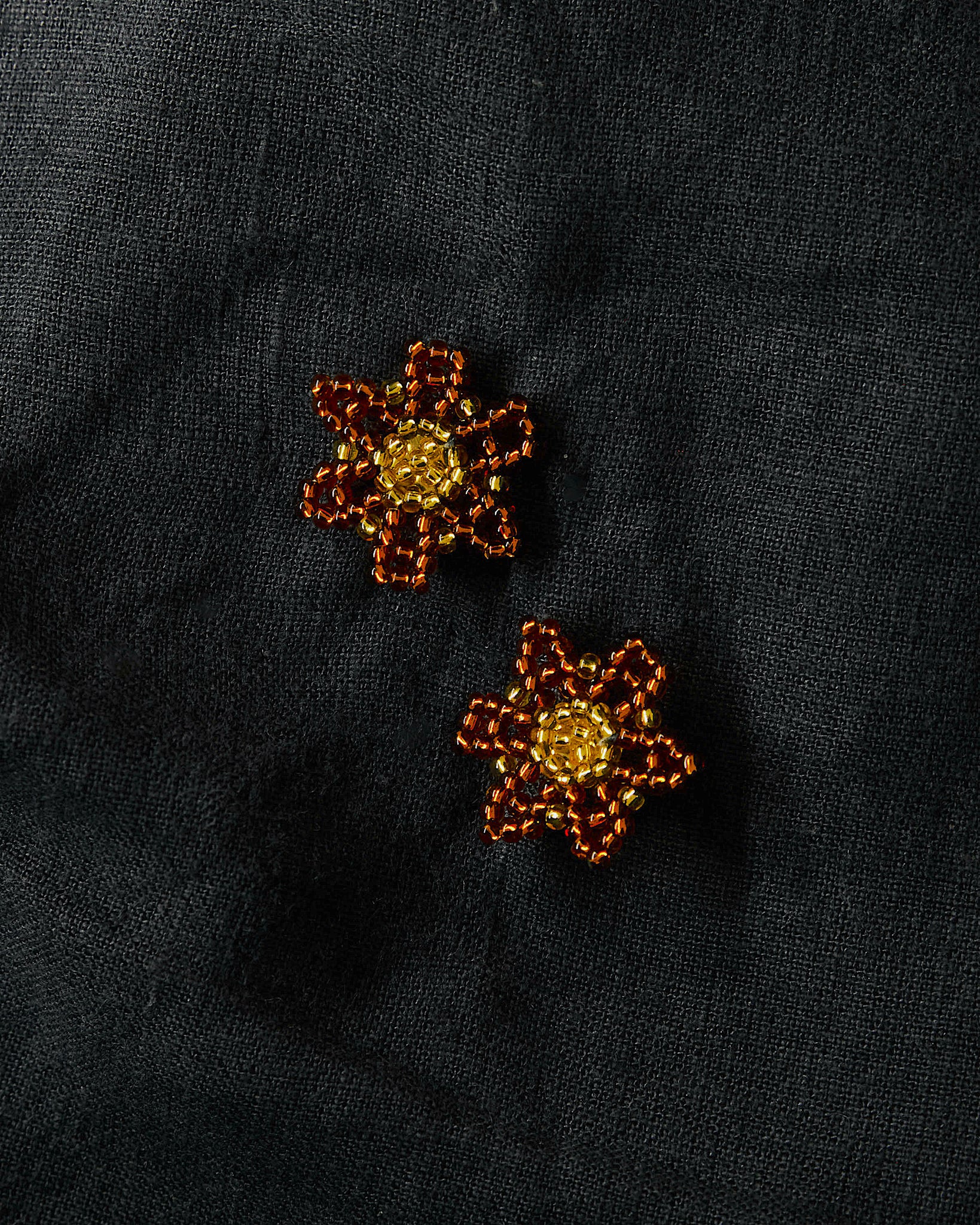 Golden Flowers Studs