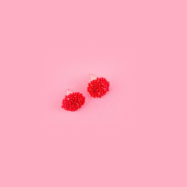 Red Round Studs