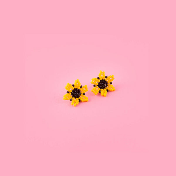 Yellow Flower Studs