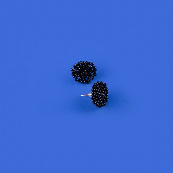 Black Round Studs