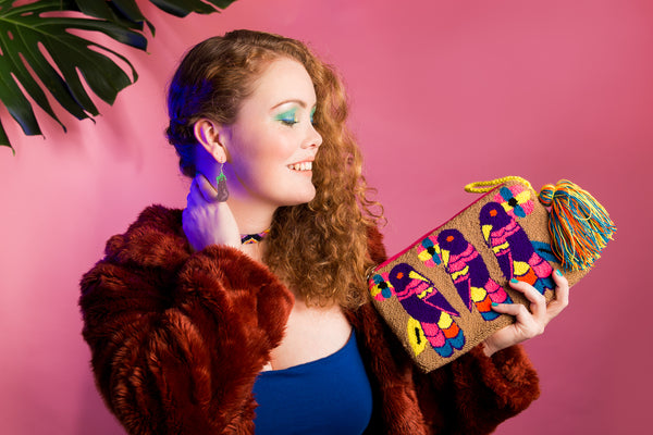 Brown Bird Clutch