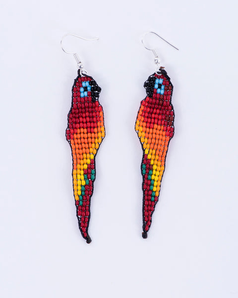Red Parrot Earrings