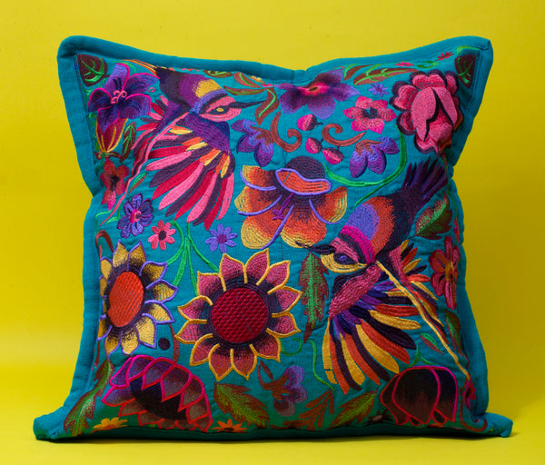 Blue Mitla Pillow