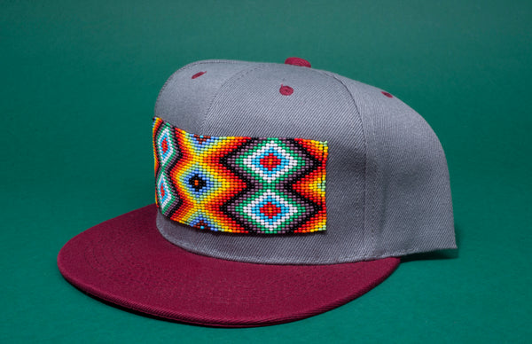 Rainbow beaded hat