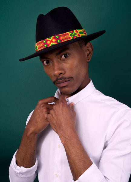 Green Weaved hat belt